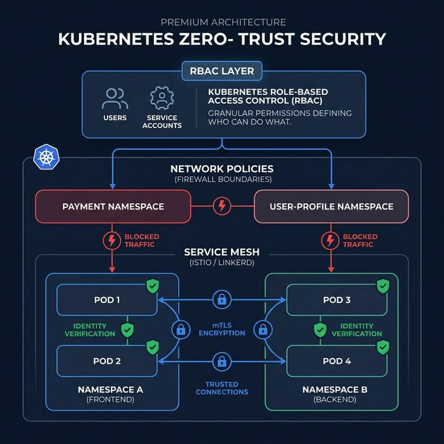 Kubernetes zero-trust security architecture